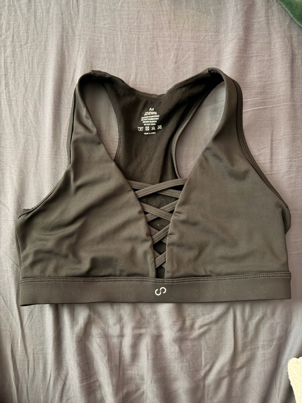 Curves and Combat Boots Black Sports Bra